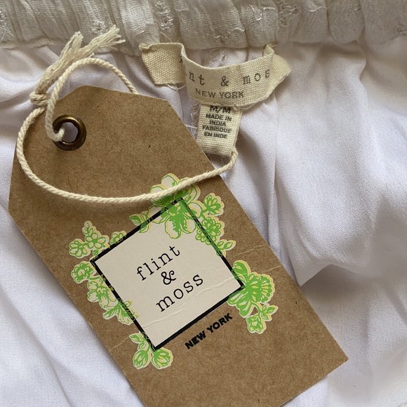 NWT Flint & Moss White Cotton Eyelet Midi Skirt - Picture 5 of 8